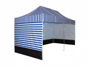 Nůžkový stan TĚŽKÝ 3x6 MODRO-BILE PASY